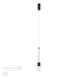 Odeon light 5044/12L L-VISION ODL24 301 глянц.темн.хром/прозрачный/металл/стекло Подвес LED 12W 3000K 1334Лм LUMP  - 4 купить